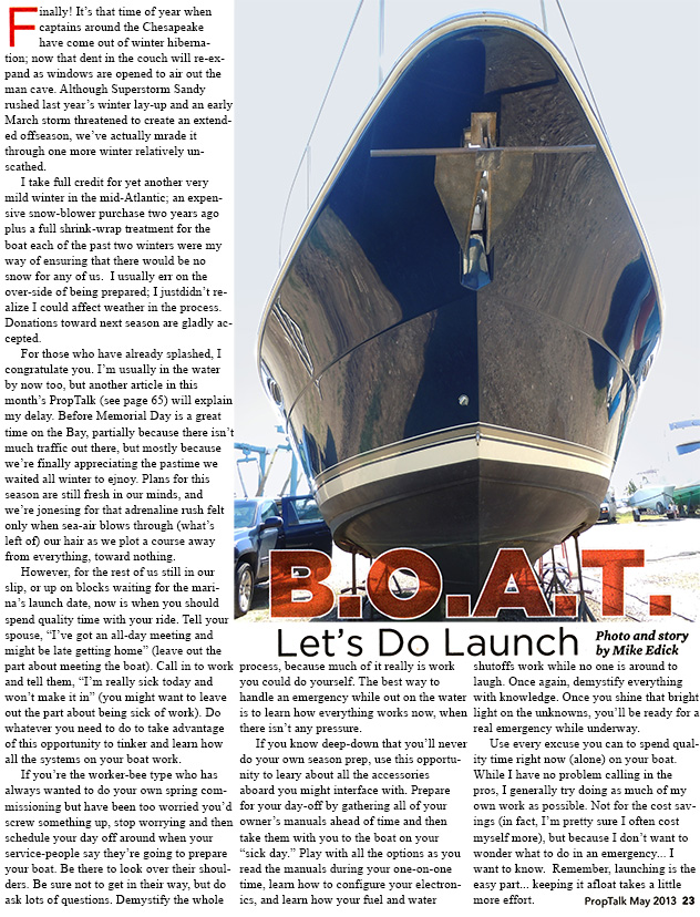 May2013: Letâ€™s Do Launch | boatblog the Christina Rose